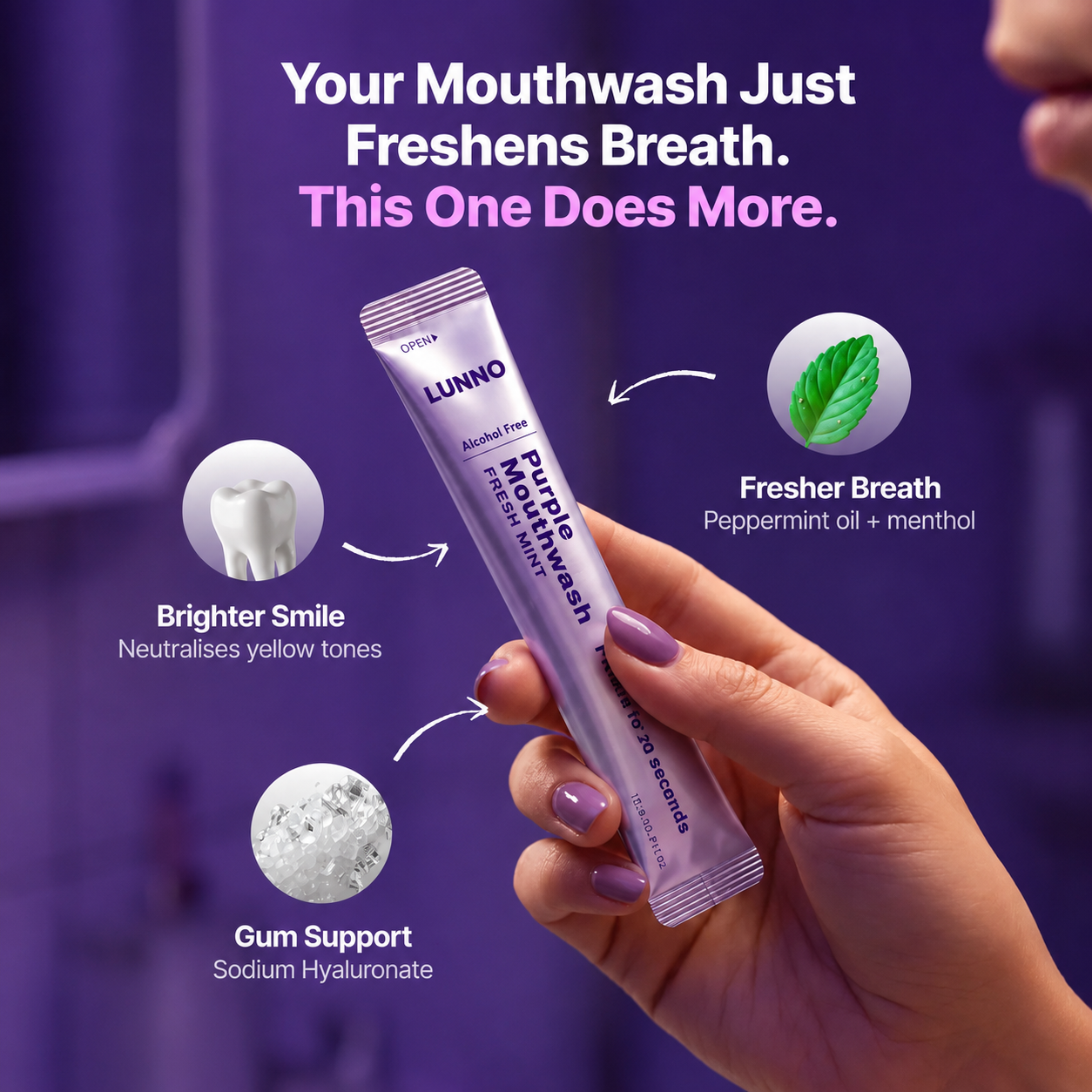 Purple Whitening Mouthwash