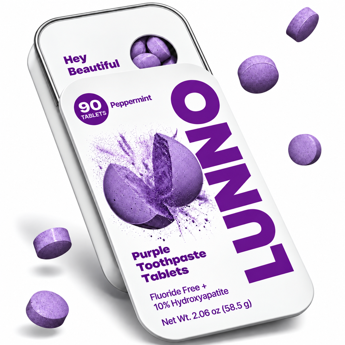 Purple Whitening Toothpaste Tablets