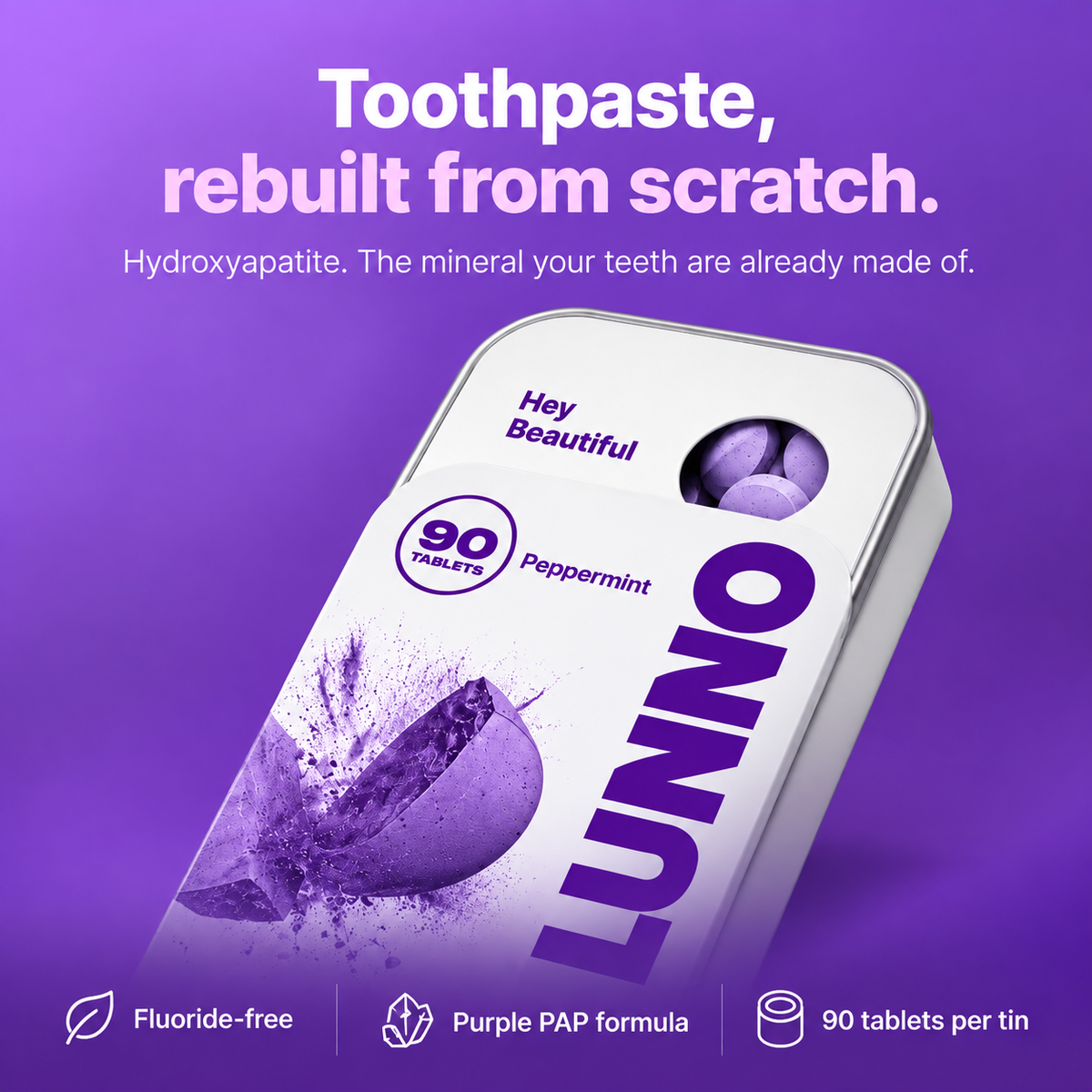 Purple Whitening Toothpaste Tablets