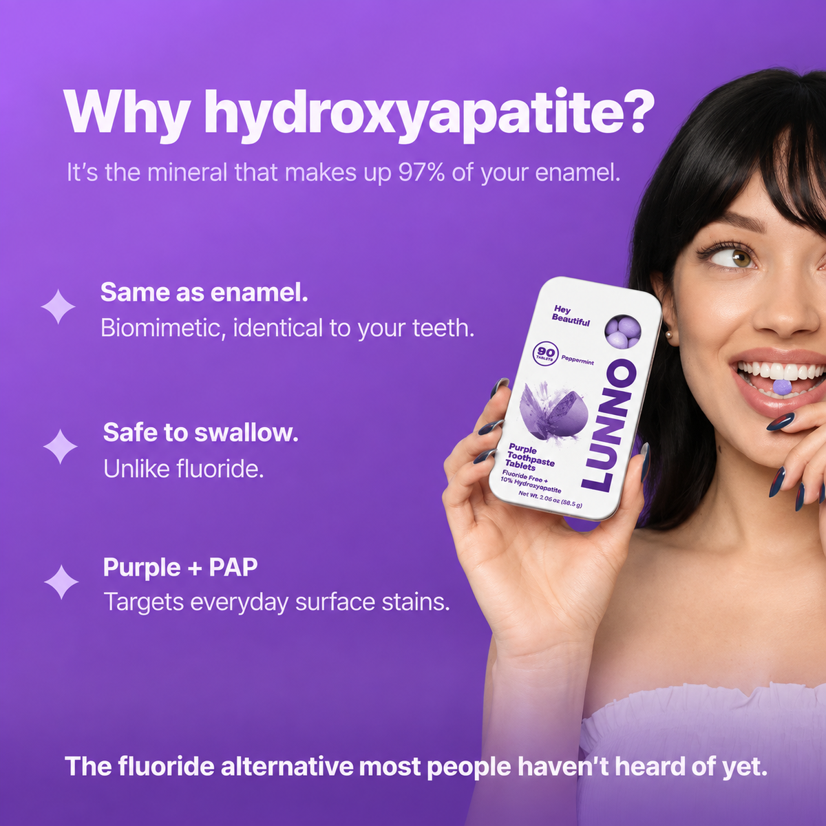 Purple Whitening Toothpaste Tablets