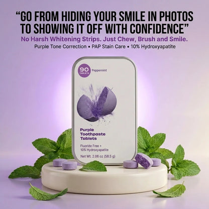 Purple Whitening Toothpaste Tablets